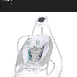 Ingenuity 2 n 1 Baby Swing with Gray and White Pattern